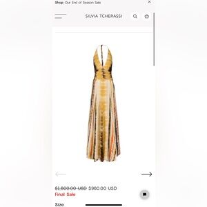 Excellent Condition Sylvia Tcherassi Gown - size 0